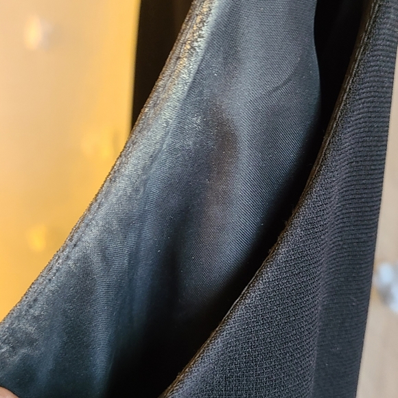 Vintage 90s 6 Asymmetrical Black Cocktail Dress Sequins Formal size 6 - Picture 8 of 10